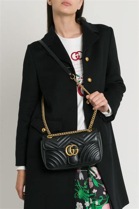 gucci marmont black bag 26cm|authentic gucci marmont small bag.